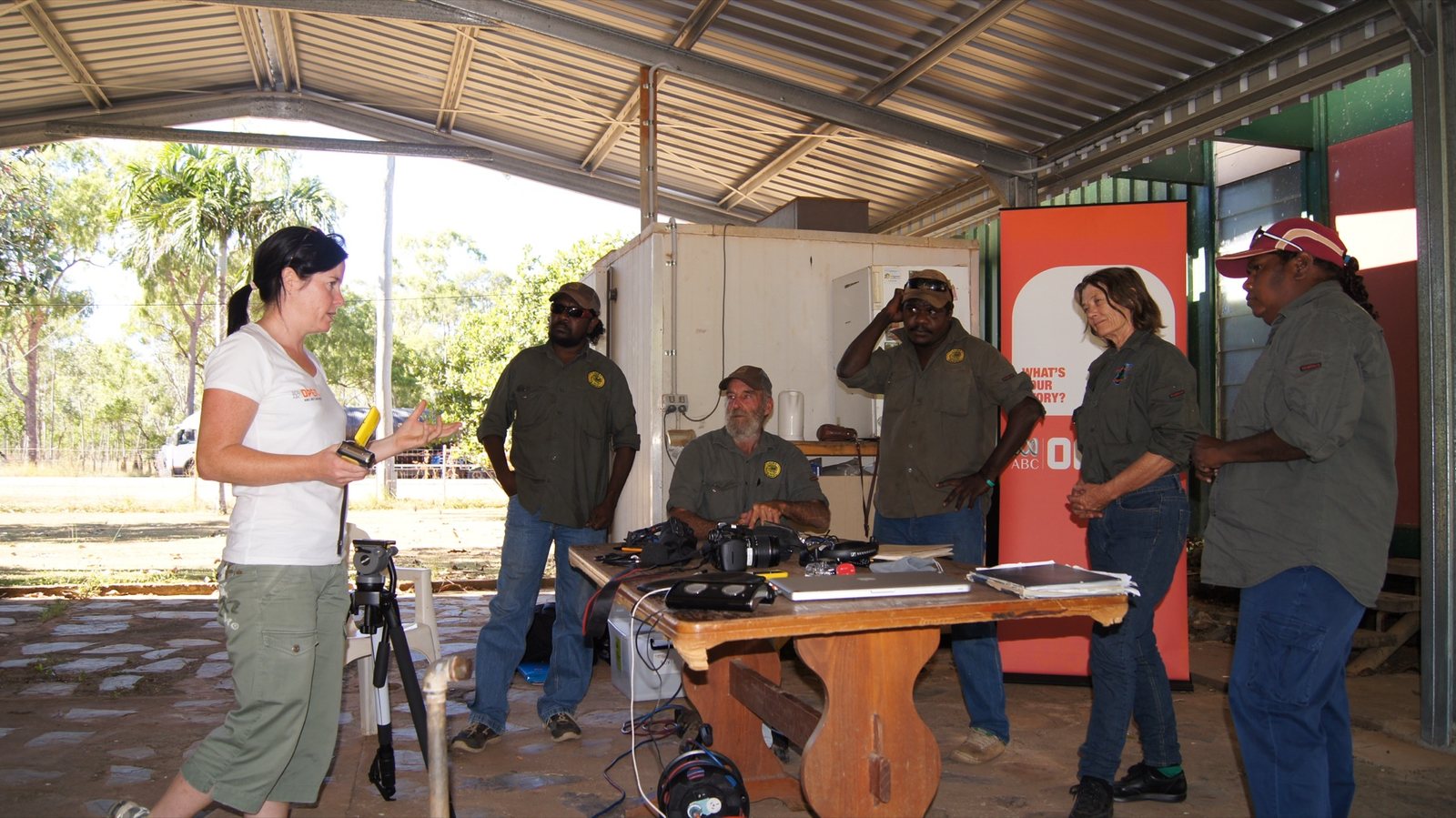 Suzie training the Laura Rangers with ABC Open in 2013